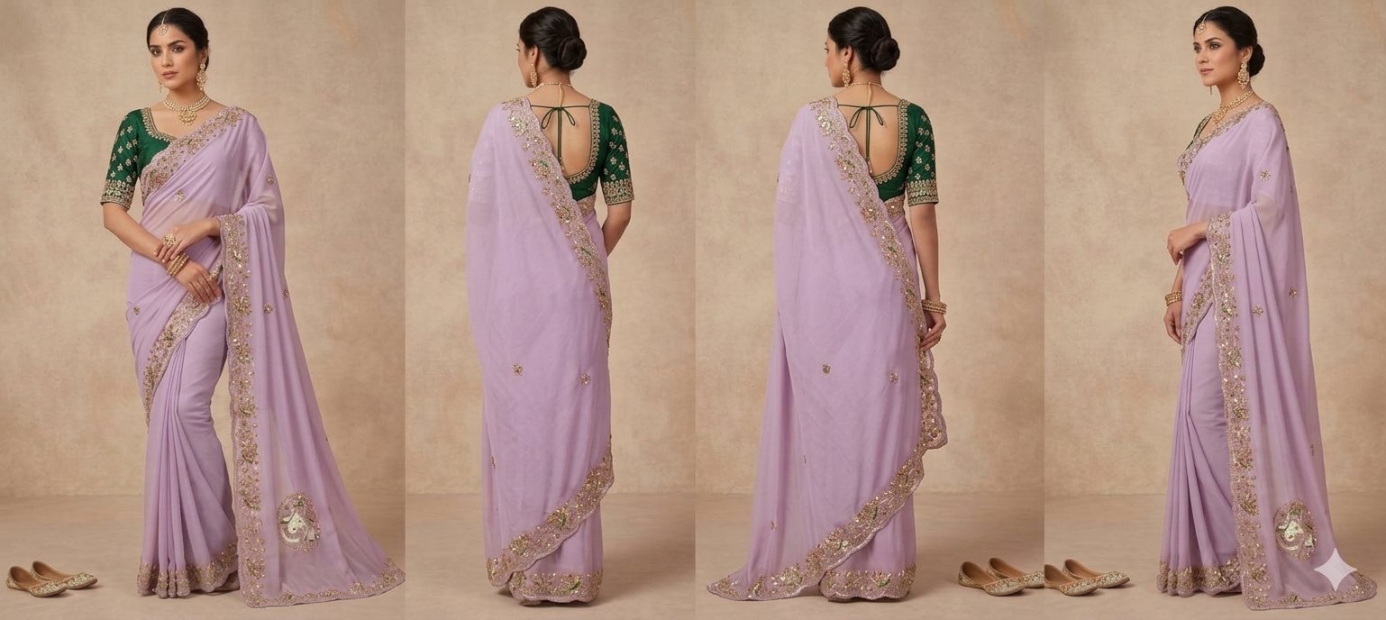 heavy saree four side heavy saree four side